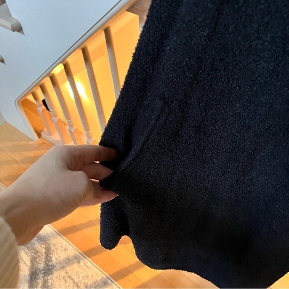 BAREFOOT DREAMS Cozychic Lite Island Drape Front Black Cardigan Style 903 Sz 1X - Picture 5 of 13